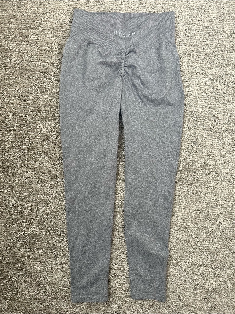 NVGTN Ribbed High-Waist Leggings - Heather Gray